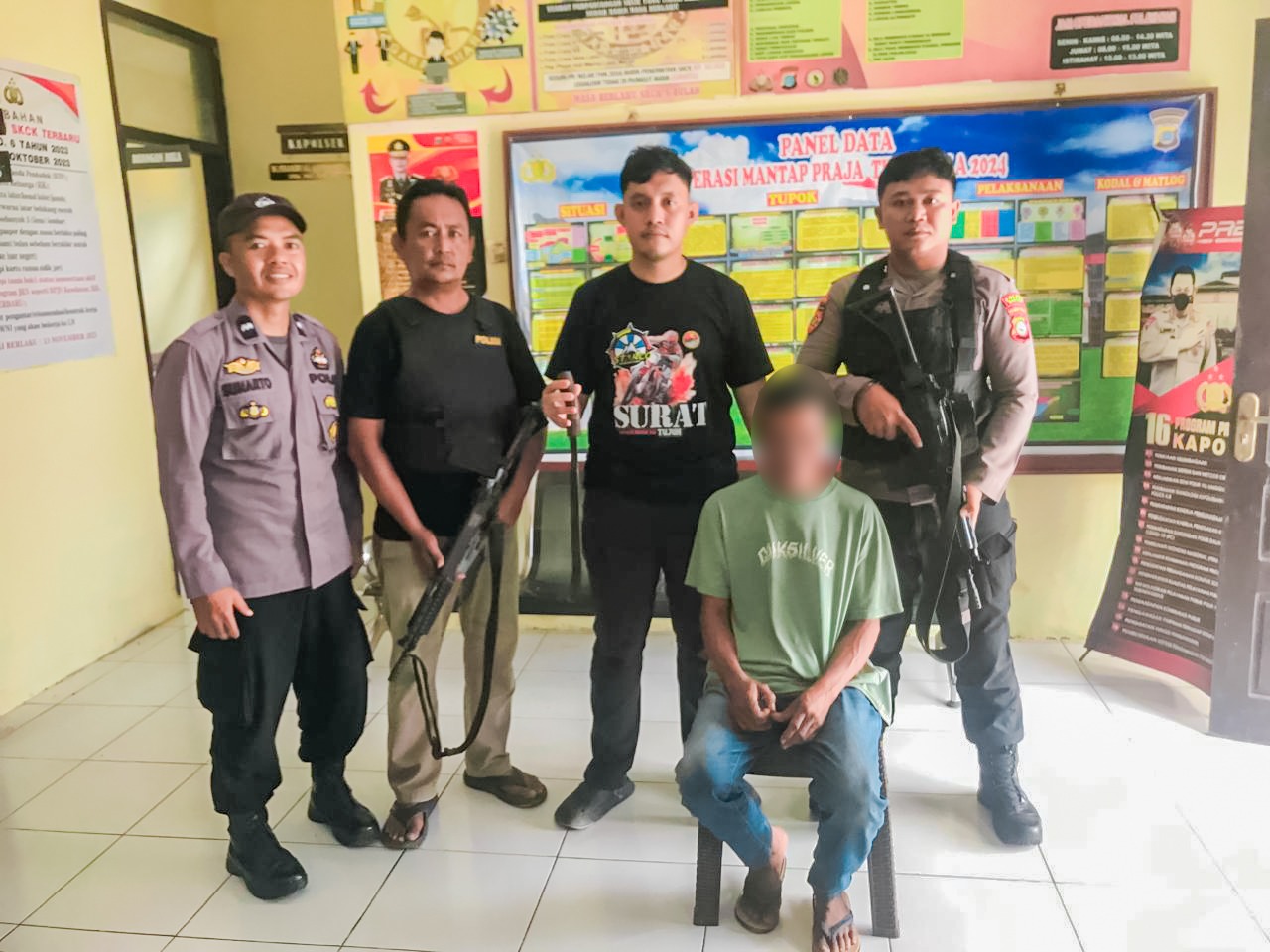 Kapolsek Lamala Amankan Pria Mabuk Pelaku Penganiayaan Menggunakan Parang di Mantoh