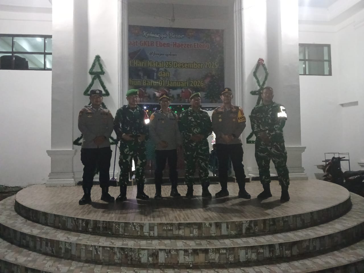 Kapolsek Lamala Bersama Koramil 1308-06/Lamala Lapis Pengamanan Malam Thn baru 2026.diPos NATARU